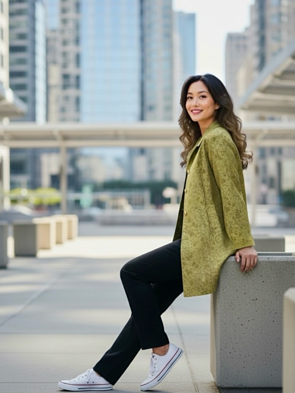 Floral Jacquard - Car Coat